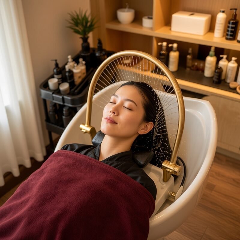A moment from a treatment at Ember Spa